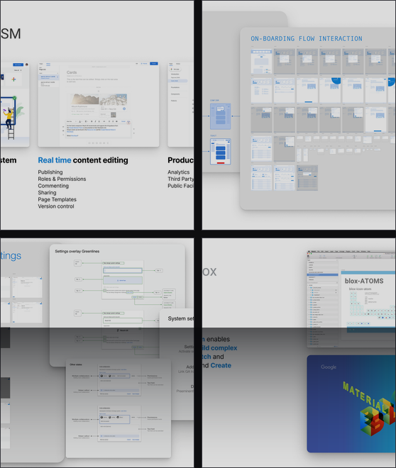 Google — a grid of modules