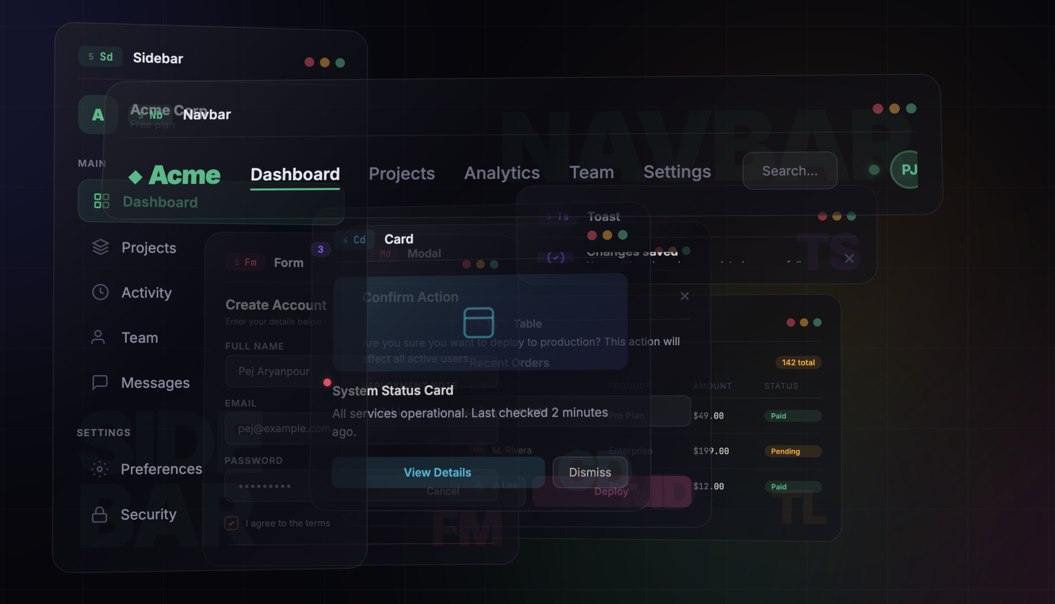 Glass Window Manager interactive demo preview